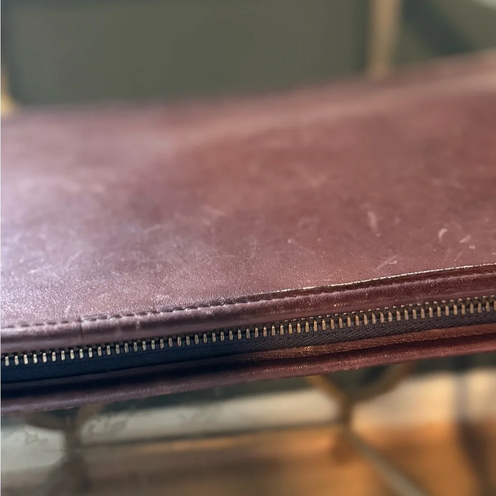 Coach Brown Leather Portfolio, Briefcase Classic Design